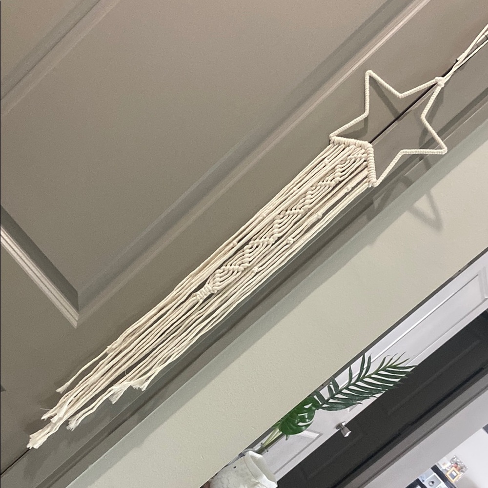 Cream Star Macrame Wall Hanging